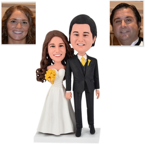 Mr. & Mrs Met custom wedding bobbleheads [WT1659] - $135.00